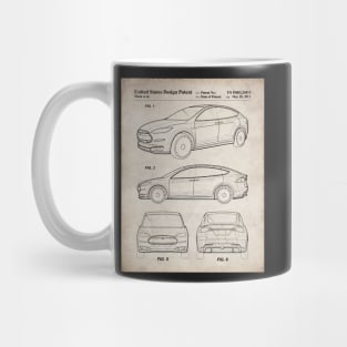 Tesla Model S Patent - Tesla Art - Antique Mug